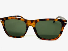 Classic Elegant Vintage Retro Style SUNGLASSES Square Tortoise Frame - Green Lens 1325