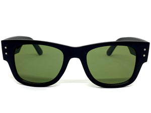 Classic Vintage Retro Biker Style SUNGLASSES Thick Square Black Frame B0224