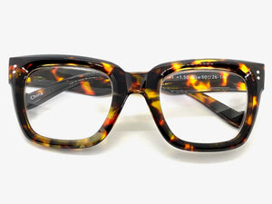 Classic Vintage Retro Style READING GLASSES READERS Thick Tortoise Frame Lens Strength +3.00