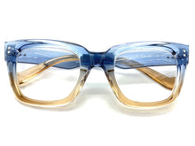 Classic Vintage Retro Style READING GLASSES READERS Thick Blue Frame Lens Strength +1.25