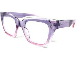 Classic Vintage Retro Style READING GLASSES READERS Thick Purple Frame Lens Strength +3.00