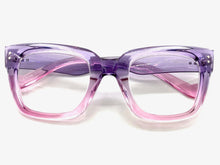 Classic Vintage Retro Style READING GLASSES READERS Thick Purple Frame Lens Strength +3.00