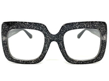 Oversized Classic Vintage Retro Style Clear Lens EYEGLASSES Large Square Black Frame 80984