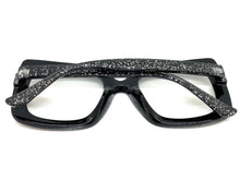 Oversized Classic Vintage Retro Style Clear Lens EYEGLASSES Large Square Black Frame 80984