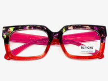 Classic Vintage Retro Style Blue Light Blocking Computer EYEGLASSES Large Thick Red Frame 2016