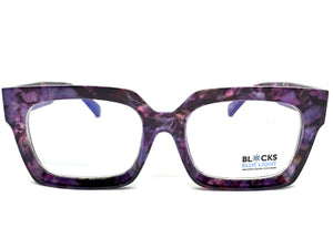 Classic Vintage Retro Style Blue Light Blocking Computer EYEGLASSES Large Thick Purple Frame 2016