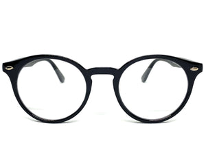Classic Vintage Retro Style Clear Lens EYEGLASSES Round Black Frame 1728