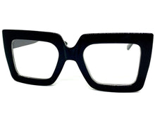Oversized Classic Vintage Retro Style Clear Lens EYEGLASSES Large Square Black Frame 2058