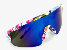 Oversized Sporty Wrap Around Style SUNGLASSES Large Graffiti Frame 80469
