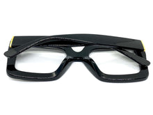 Oversized Classic Vintage Retro Style Clear Lens EYEGLASSES Large Square Black Frame 2058