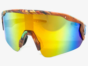 Oversized Sporty Wrap Around Style SUNGLASSES Large Graffiti Frame 80469