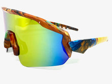 Oversized Sporty Wrap Around Style SUNGLASSES Large Graffiti Frame 80469