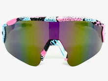 Oversized Sporty Wrap Around Style SUNGLASSES Large Graffiti Frame 80469