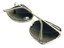 Classic Vintage Retro Style SUNGLASSES Square Gray & Silver Frame 8860