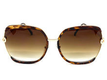 Classic Vintage Retro Style SUNGLASSES Square Nude & Gold Frame 8860