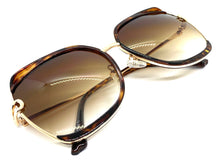 Classic Vintage Retro Style SUNGLASSES Square Nude & Gold Frame 8860