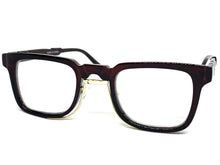 Classic Vintage Retro Style Clear Lens EYEGLASSES Square Brown Frame 89399