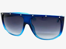 Oversized Classic Vintage Retro Style SUNGLASSES Large Blue Frame 1796