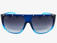 Oversized Classic Vintage Retro Style SUNGLASSES Large Blue Frame 1796