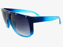 Oversized Classic Vintage Retro Style SUNGLASSES Large Blue Frame 1796