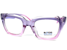 Classic Vintage Retro Style Blue Light Blocking Computer EYEGLASSES Large Thick Purple Frame 2018