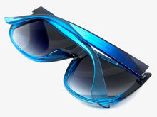 Oversized Classic Vintage Retro Style SUNGLASSES Large Blue Frame 1796
