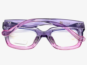 Classic Vintage Retro Style Blue Light Blocking Computer EYEGLASSES Large Thick Purple Frame 2018