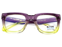 Classic Vintage Retro Style Blue Light Blocking Computer EYEGLASSES Large Thick Purple Frame 2018