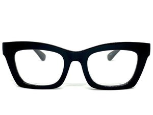 Classic Vintage Retro Style READING GLASSES READERS Black Frame Lens Strength +1.75