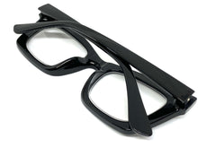 Classic Vintage Retro Style READING GLASSES READERS Black Frame Lens Strength +1.25