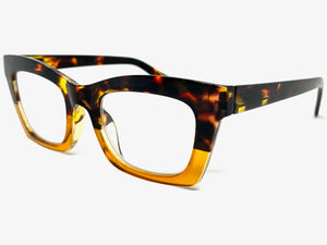 Classic Vintage Retro Style READING GLASSES READERS Tortoise Frame Lens Strength +3.00