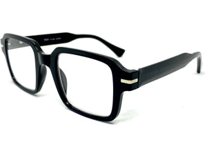 Classic Vintage Retro Style READING GLASSES READERS Square Black Frame R297