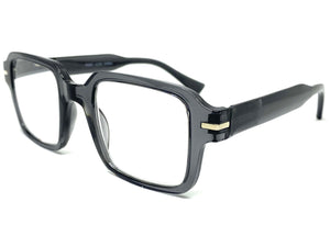 Classic Vintage Retro Style READING GLASSES READERS Square Gray Frame R297