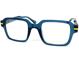 Classic Vintage Retro Style READING GLASSES READERS Square Blue Frame R297