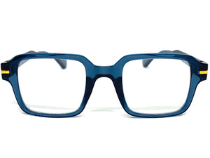 Classic Vintage Retro Style READING GLASSES READERS Square Blue Frame R297