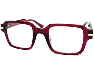 Classic Vintage Retro Style READING GLASSES READERS Square Boysenberry Frame R297