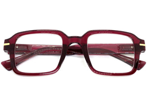 Classic Vintage Retro Style READING GLASSES READERS Square Boysenberry Frame R297