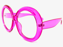 Oversized Vintage Retro Style Clear Lens EYEGLASSES Huge Round Hot Pink Frame 9240