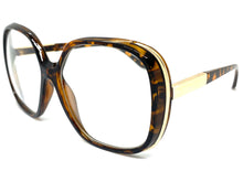 Oversized Vintage Retro Style Clear Lens EYEGLASSES Large Square Tortoise Frame 89024
