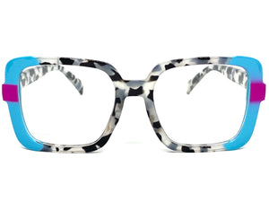 Classic Funky Contemporary Modern Style Clear Lens EYEGLASSES Square Frame 3008