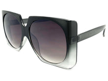 Oversized Vintage Retro Style SUNGLASSES Large Square Gray Frame E1413