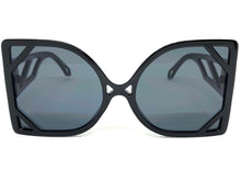 Oversized Vintage Retro Style SUNGLASSES Large Square Black Frame 80080