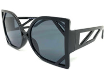 Oversized Vintage Retro Style SUNGLASSES Large Square Black Frame 80080