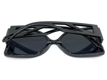 Oversized Vintage Retro Style SUNGLASSES Large Square Black Frame 80080