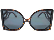 Oversized Vintage Retro Style SUNGLASSES Large Square Tortoise Frame 80080