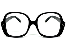 Oversized Classic Vintage Retro Style Large Square Black Lensless Eye Glasses- Frame Only NO Lens 80314