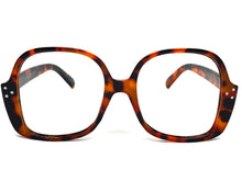 Oversized Classic Vintage Retro Style Large Square Tortoise Lensless Eye Glasses- Frame Only NO Lens 80314