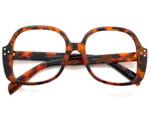 Oversized Classic Vintage Retro Style Large Square Tortoise Lensless Eye Glasses- Frame Only NO Lens 80314