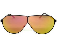 Oversized Modern Retro Shield Style SUNGLASSES Large Black Frame 4615