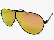 Oversized Modern Retro Shield Style SUNGLASSES Large Black Frame 4615
